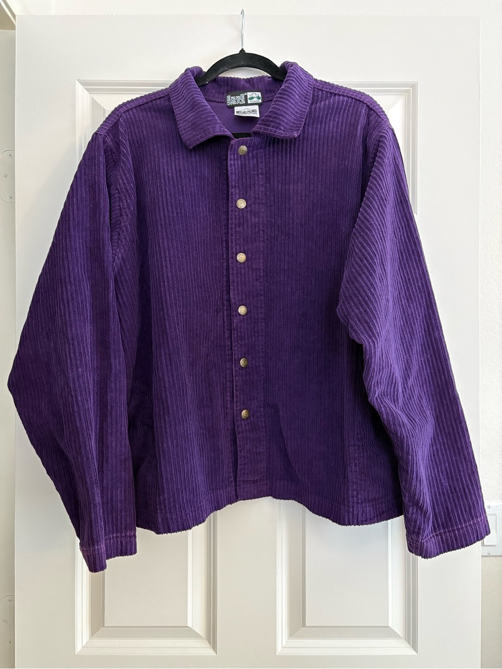 Ezze Wear | Purple Corduroy Button-Up Jacket | Vintage